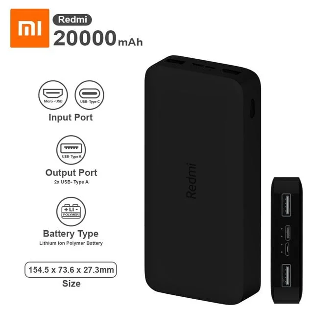 Xiaomi Power Bank 20000mAh 18W prix maroc