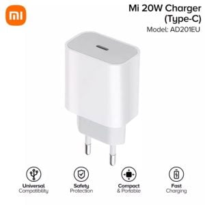 XIAOMI Mi 20W Type-C Power Charger, Chargeur Compatible avec iPhone, Samsung, Xiaomi