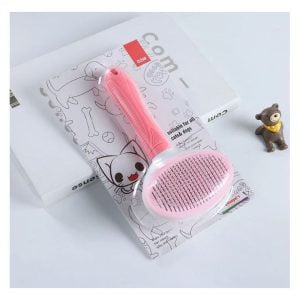 Brosse pour Chat et Chien, auto-nettoyante pour la perte et le toilettage avec Button pratique Peigne Nettoyage Poiles