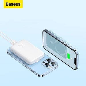Baseus Power Bank Magnétique Sans fil 20W 10000mAh Pour iPhone 12/13/14 Pro Charge rapide Magsafe Wireless sans fil Fast Maroc