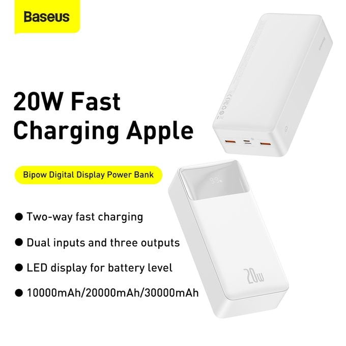 Baseus Power Bank 30000mAh 20W Maroc acheter img 7668