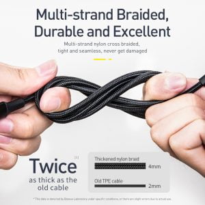 Baseus Câble Twins 2 en 1 Type-C vers Type-C/Lightning