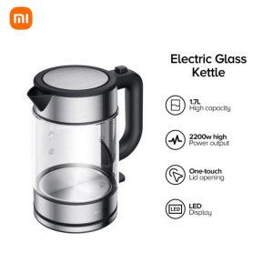 Xiaomi Bouilloire électrique en verre 1.7L LED allumée, ébullition éclairée