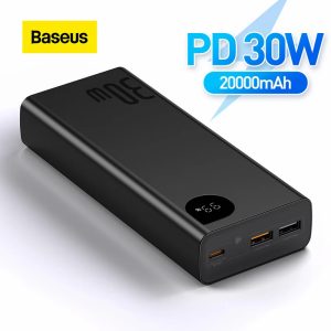 Baseus Power Bank 30W Adaman Métal 20000mAh Charge Rapide PD, QC3.0 PPADM30