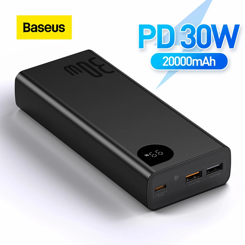 Baseus Power Bank 30W Adaman Métal 20000mAh Charge Rapide PD, QC3.0 PPADM30 Baseus Power Bank 30W Adaman Métal 20000mAh Charge Rapide PD, QC3.0 PPADM30