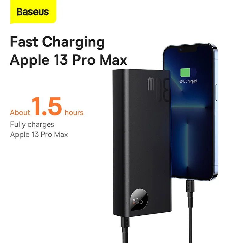 Baseus Power Bank 30W Adaman Métal 20000mAh Charge Rapide PD, QC3.0 PPADM30 Baseus Power Bank 30W Adaman Métal 20000mAh Charge Rapide PD, QC3.0 PPADM30