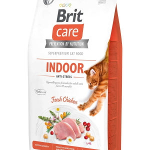 Brit Care Croquettes sans céréales indoor anti-stress - pour chat 2kg