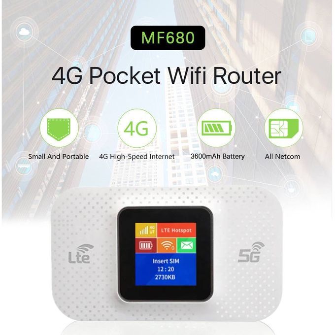 3 (14) Modem routeur Mobile 5G / 4G LTE CAT6 WiFi 300Mbps avec carte SIM et écran 14h d'autonomie